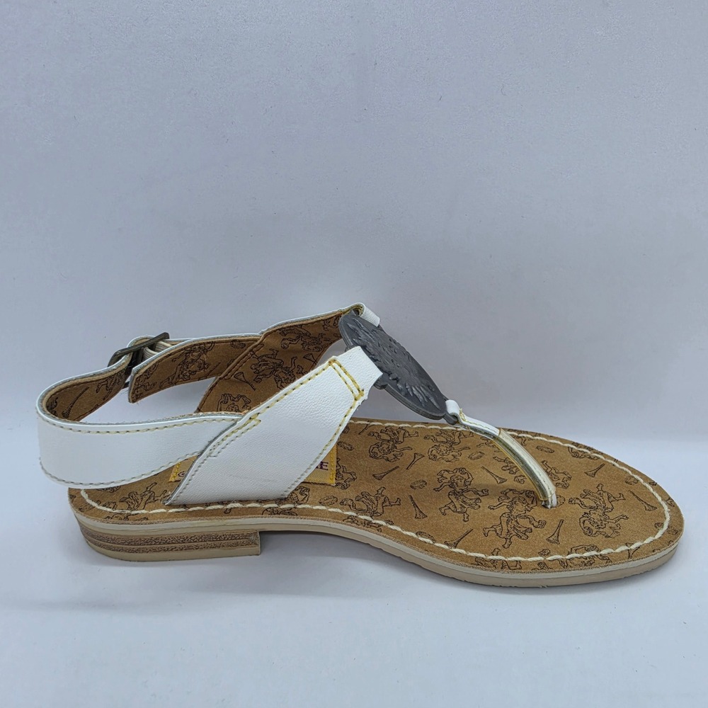 Vintage Disney Hunchback of Notre Dame Sun Moon Sandals Kids Size 12 White 90s - Picture 9 of 11